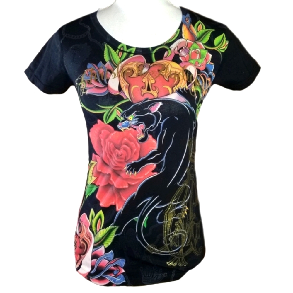 RARE Christian Audigier Authentic Vintage TShirt Y2K
